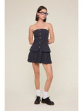 Pinstriped Suit Vest Mini