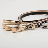 Alloy Buckle Thin Belt - Greige Goods