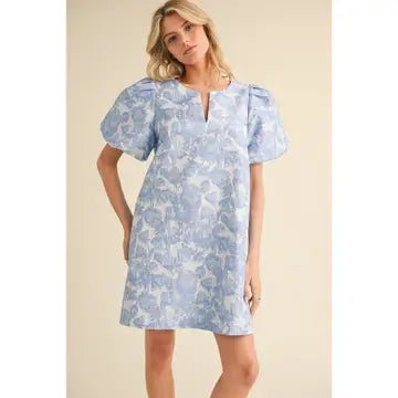 Floral Embroidered Dress - Greige Goods