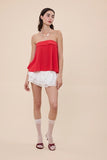 Linen Overfold Tube Top - Greige Goods