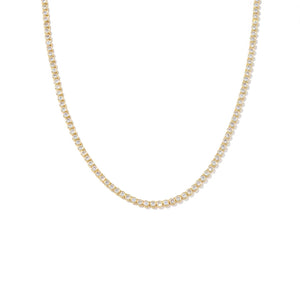 Gold Diamond Tennis Necklace - Greige Goods