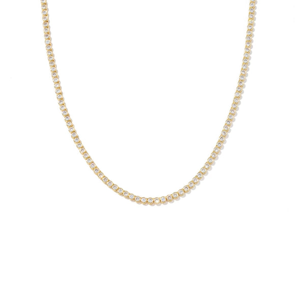 Gold Diamond Tennis Necklace - Greige Goods