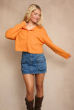 Round Neck Sweater Cardigan - Greige Goods
