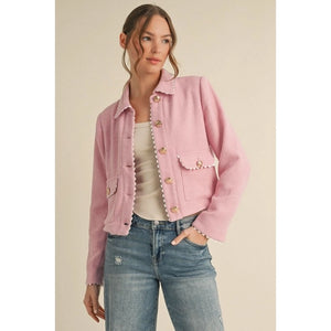 Tweed Button Up Jacket