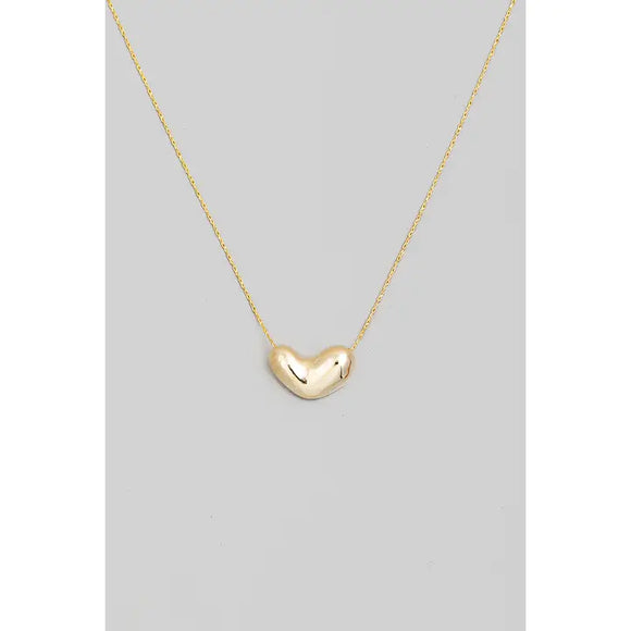 Bubble Heart Pendant Necklace - Greige Goods
