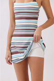 Stripe Print Athletic Dress