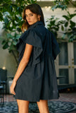 Ruffle Sleeve Pintuck Dress - Greige Goods