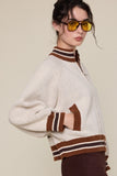 Graphic Knit Sweater Jacket