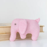 Knitted Elephant Baby Rattle - Greige Goods
