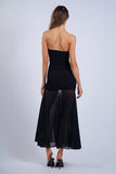 See-Through Ruched Tube Midi - Greige Goods