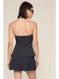 Pinstriped Suit Vest Mini