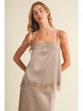Satin & Lace Cami Top