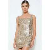 Leopard Sequin Mini Dress - Greige Goods