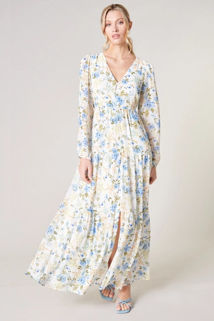 Luz Floral Maxi Dress - Greige Goods