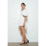 Bow Back Mini Dress - Greige Goods