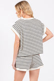 Striped Top & Shorts Set