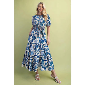 Floral Print Tiered Dress