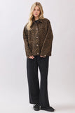 Twill Leopard Denim Jacket