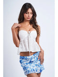 Floral Embroidered Crop Top