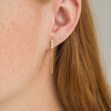 Crystal Chain Earring - Greige Goods