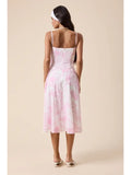 City Graphic Fit & Flare Midi - Greige Goods