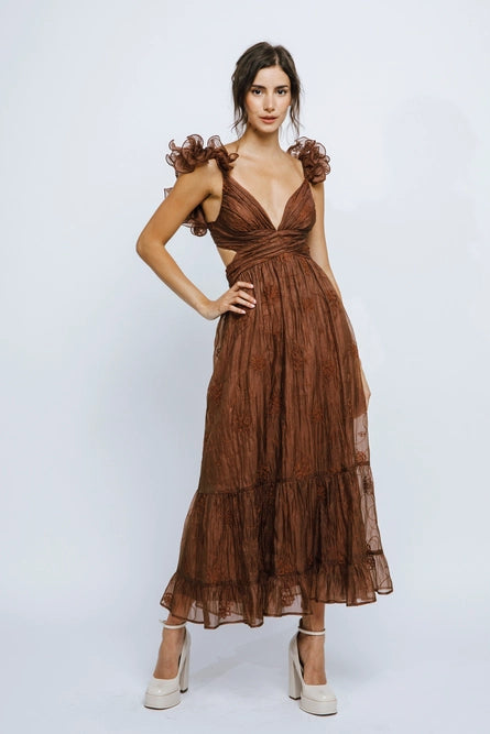 Monochromatic Embroidered Maxi - Greige Goods