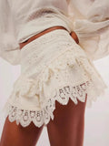 Lace-trim Eyelet Skort