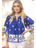 Floral Print Smocked Top - Greige Goods