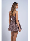 Checker Fit and Flare Mini - Greige Goods