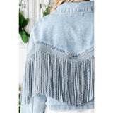 Fringed Denim Jacket - Greige Goods