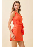 One Shoulder Self Tie Mini