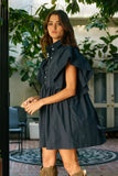 Ruffle Sleeve Pintuck Dress - Greige Goods