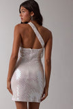 Sequin One-Shoulder Cocktail Mini