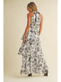 Halter Tiered Maxi Dress