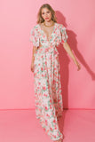 A Printed Woven Maxi Dress - Greige Goods