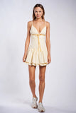 Checker Crossed Back Mini - Greige Goods