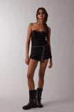 Suede Scalloped Tube Top - Greige Goods