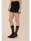 Suede One Side Slit Mini Skort - Greige Goods