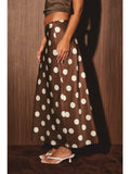 Mocha Dots Maxi Skirt