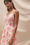 Scallop Cut Floral Mini Dress - Greige Goods