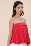 Linen Overfold Tube Top - Greige Goods