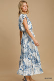 Landscape Print Midi Dress - Greige Goods