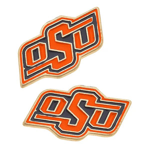 OSU Enamel Stud Earring - Greige Goods