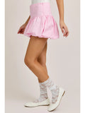 Bubble Hem Mini Skirt - Greige Goods