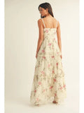 Embroidered Lace Midi Dress - Greige Goods