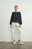 Bow Front Tie Blouse - Greige Goods