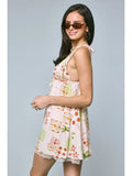 Palm Tree Strap Mini Dress - Greige Goods