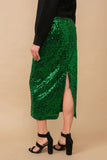 Sharon Sequin Midi Skirt - Greige Goods