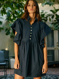 Ruffle Sleeve Pintuck Dress - Greige Goods