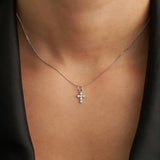 Silver Shiny Cross Necklace - Greige Goods